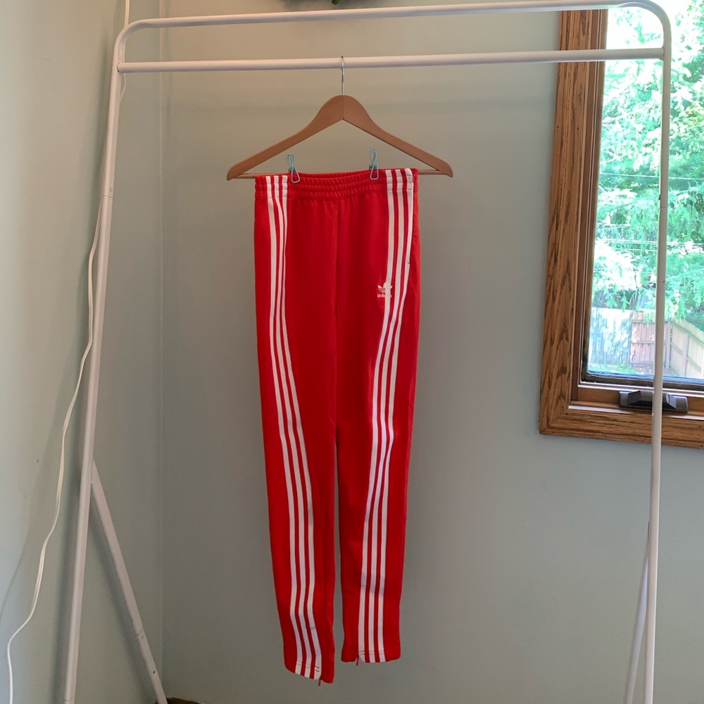 Red Adidas Tracksuit Pant